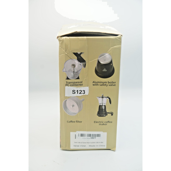 LaOion Electric Espresso Moka Coffee Maker | 6-Cup Aluminum Boiler with Safety V - Picture 2 of 8